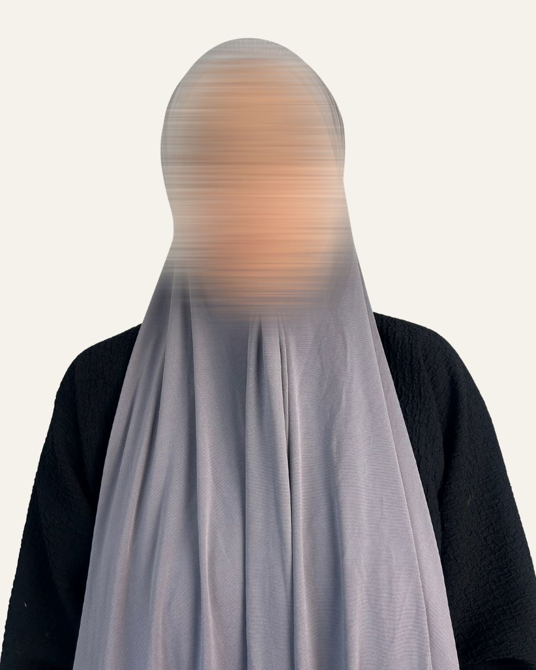 Foulard jersey premium gris foncé porté vu de face