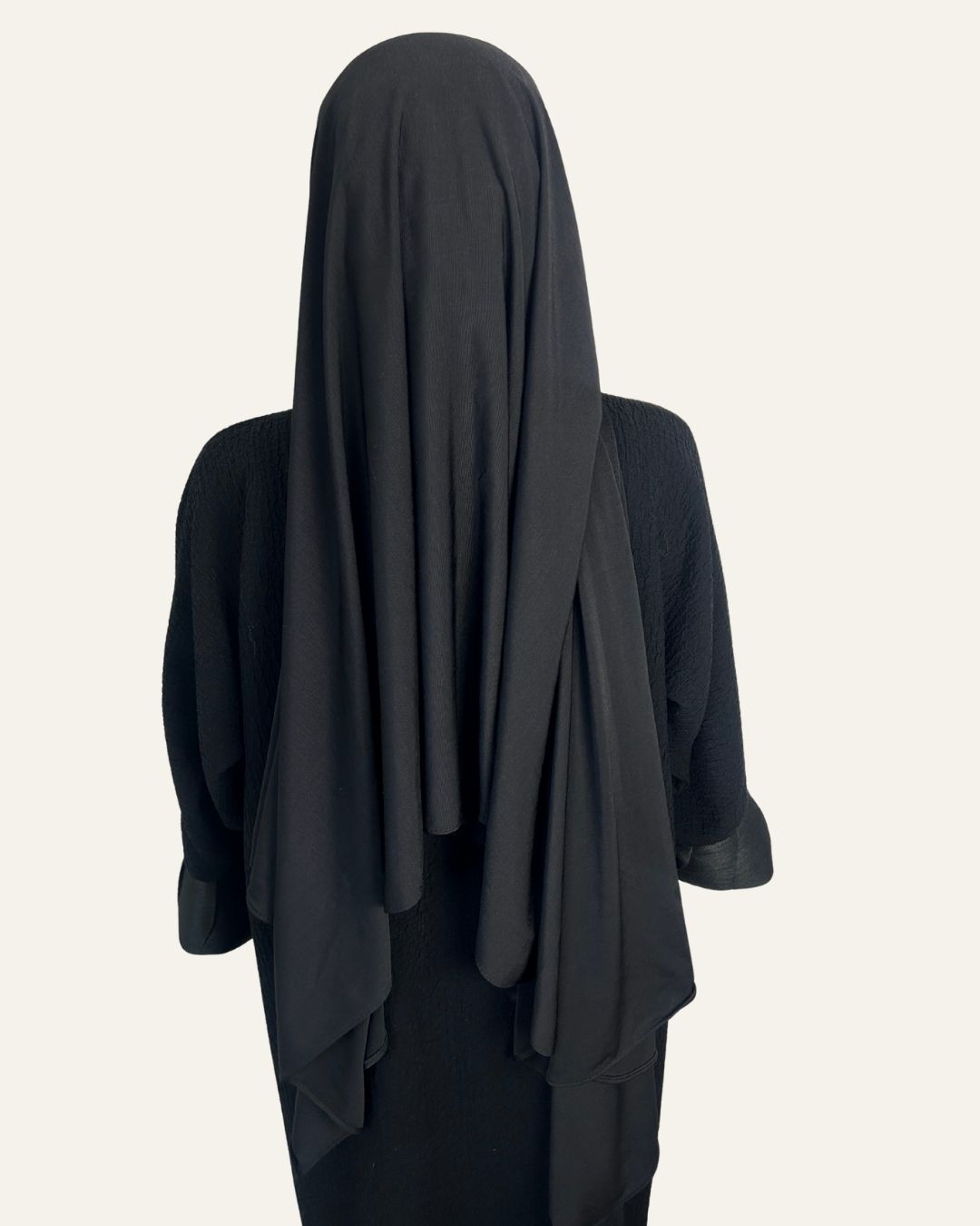 Foulard jersey premium noir porté vu de dos