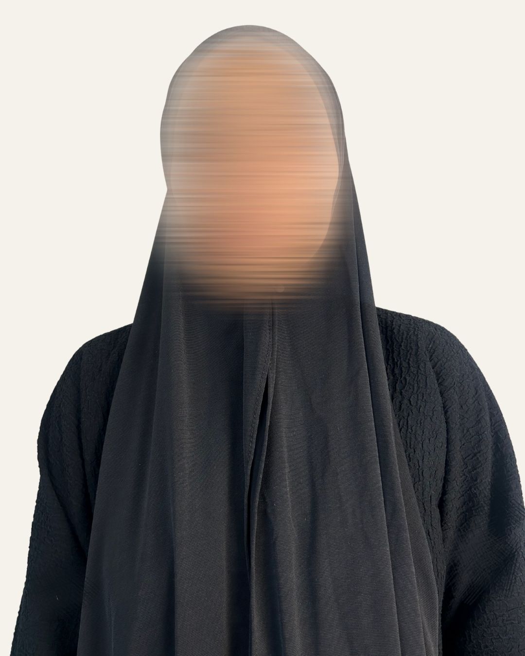 Foulard jersey premium noir porté vu de face